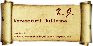 Kereszturi Julianna névjegykártya