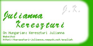 julianna kereszturi business card